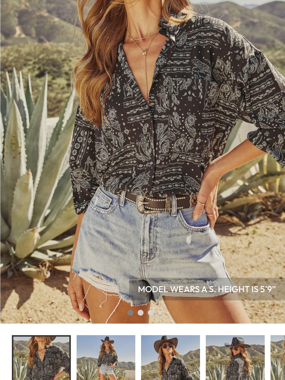 VICI Black Paisley Button-Up Shirt